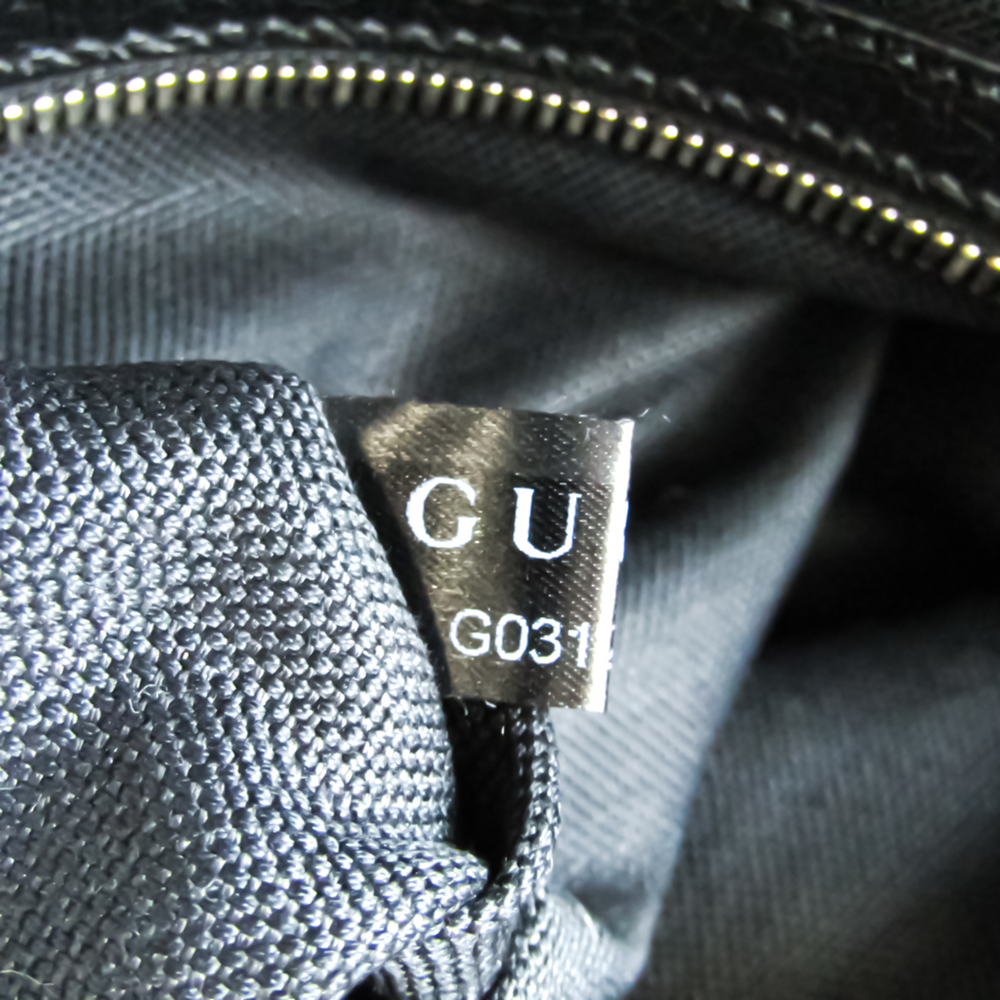Gucci 587866 Unisex Leather Boston Bag,Handbag,Shoulder Bag Black - Picture 11 of 12